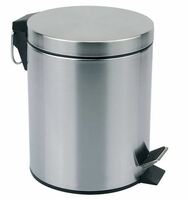 Ведро для мусора 5 л D22, Н28 см с педалью нерж.сталь матовое