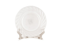 Тарелка мелкая 17,5 см Фокус стекло белый