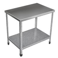 Стол производственный островной УСРО-10070-УОПО  без эксплуатации ДА ШЕФ  каркас оцинкованная сталь  полка, разборный