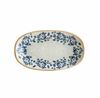 Блюдо овальное 19х11 см Виенто Bonna  69397  фарфор белый с синим