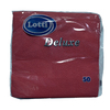 Салфетки 24х24 см 1 слой 50 шт/уп  DELUXE бордовый