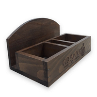 Ящик для сервировки деревянный 18х11 см салф10 см 3отделения бук цвет палис, логотипом Гранат
