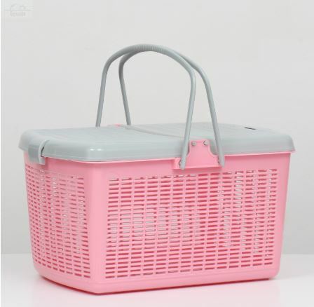 Корзина пластик 47х36х27,5 см нежно-розовый Корзина пластик 47х36х27,5 см нежно-розовый