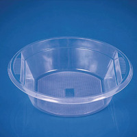 Миска пластиковая 600 мл D170 мм суповая для СВЧ Люкс прозрачный PP Полимерпласт