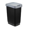 Ведро для мусора 25 л пластик черный/серый Idea Twin