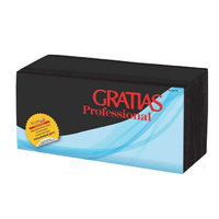 Салфетки 24х24 см 1 слой 400 шт/уп  БигПак черный Gratias Professional