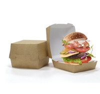 Коробка для гамбургера ECO 120х120х105 мм  крафт Saami