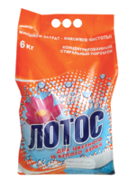 Порошок стиральный 6 кг ЛОТОС для цветного и белого белья