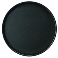 Поднос прорезиненный круглый 35,5 см черный Cambro