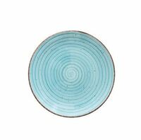 Тарелка мелкая 21 см Avanos,Turquoise Gural Porcelain фарфор голубой Тарелка мелкая 21 см Avanos,Turquoise Gural Porcelain фарфор голубой