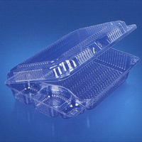 Контейнер с крышкой  ИП-30С суши  4 секции прозрачный Интерпластик