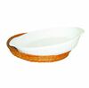 Форма для запекания 23х14,5 см, H5 см  с плетной подставкой фарфор  La Chef P.L. Proff Cuisine
