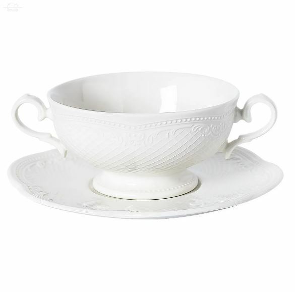 Бульонная пара 280 мл Aristocrat Noble фарфор белый Бульонная пара 280 мл Aristocrat Noble фарфор белый