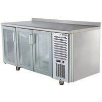 Стол холодильный GN со стеклянными дверями с бортом TD3GN-G POLAIR  +1...+10°С Grande