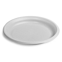 Тарелка пластиковая D205 мм столовая   белый PS Атлас