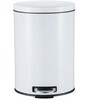 Ведро для мусора 12 л D25, Н39 см с педалью, с доводчиком, белый  Катунь