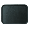Поднос прорезиненный прямоугольный 45,5х35,5 см черный 4080649