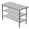 Полка для стола производственного 1200х600 ТНН сплошная КОМПЛЕКТ  оцинкованная сталь