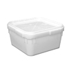 Куботейнер с крышкой 12 л 340х340х160 мм сплошной белый