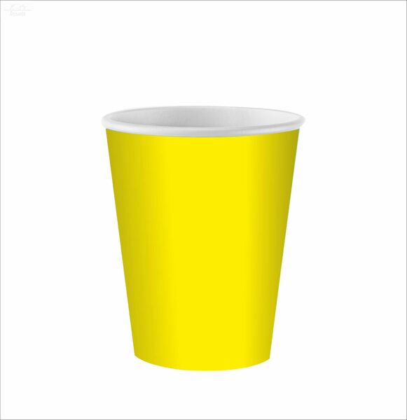 Стакан бум. односл. 250 мл D80 мм жёлтый Стакан бум. односл. 250 мл D80 мм жёлтый