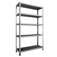 Стеллаж с полками ИНД  5 полок  нержавеющая полка  уголок нержавеющая сталь    1500х500х1800  НЕСТ