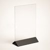 Подставка для информации А5 вертикаль  прозрачный/черный оргстекло