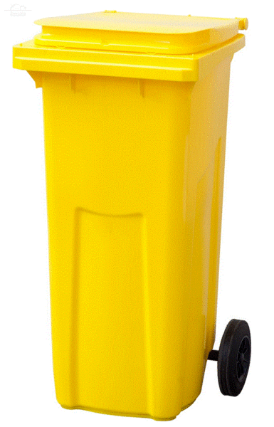 Контейнер для мусора 120 л с крышкой на колесах пластик (цвет в ассортименте) Tara ru Контейнер для мусора 120 л с крышкой на колесах пластик (цвет в ассортименте) Tara ru