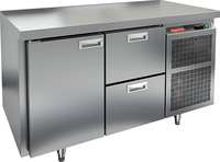 Стол морозильный 600 островной SN 12/BT O HICOLD  -10…-18°С   1 дверь, 2 ящика  нержавеющая сталь