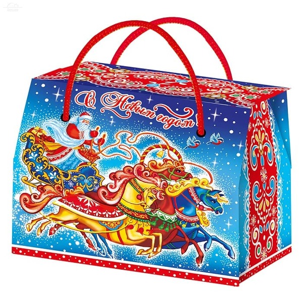 Коробка для подарка 800 гр Упряжка Коробка для подарка 800 гр Упряжка