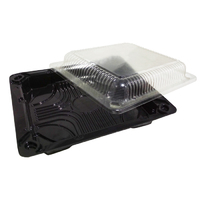 Контейнер с крышкой ИП-409  черный/прозрачный Интерпластик