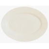 Блюдо овальное 35х26 см    стекло белый Интенсити Zenix