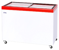 Ларь морозильный Снеж МЛП-400 (вентилятор, замок) красный