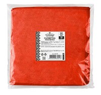 Салфетка для уборки 30х30 см 10 шт/уп микрофибра, красная
