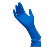 Перчатки латексные размер L особопрочные 25 пар/уп High risk синий