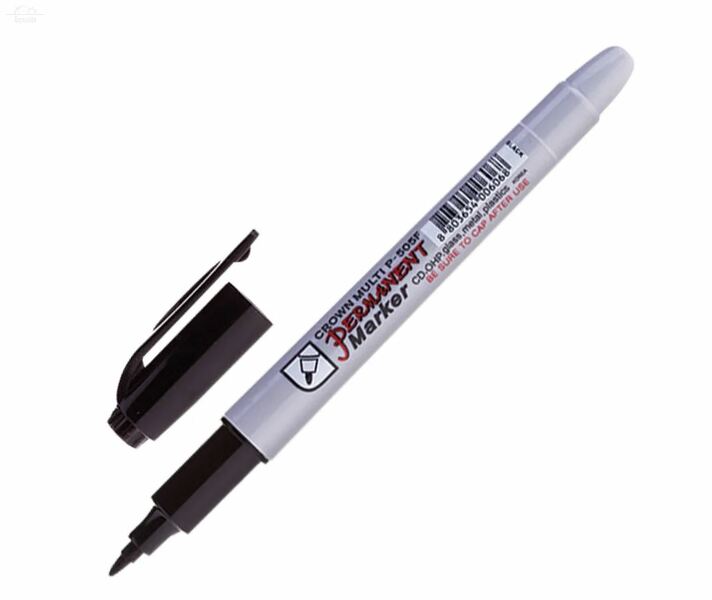 Маркер перманентный CROWN "Multi Marker Super Slim", ЧЕРНЫЙ, тонкий, 1 мм, Маркер перманентный CROWN "Multi Marker Super Slim", ЧЕРНЫЙ, тонкий, 1 мм,