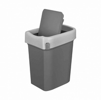 Контейнер для мусора 10 л с плавающей крышкой 245x196x345  "SMART BIN" серый