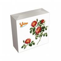 Салфетки 24х24 см 1 слой 50 шт/уп с рисунком  Дикая роза целлюлоза VEIRO