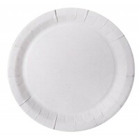 Тарелка бумажная D165 мм десертная мелованная  белый