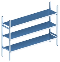 Стеллаж модульный базовый POLAIR LOAD.ME INOX 18AL.3IN40.12B