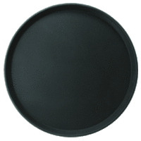 Поднос прорезиненный круглый 40,5 см черный Cambro