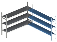 Стеллаж модульный угловой дополнительный POLAIR LOAD.ME INOX 18AL.3IN30.06C