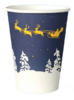 Стакан бумажный 250 мл D80 мм Новый год ассорти